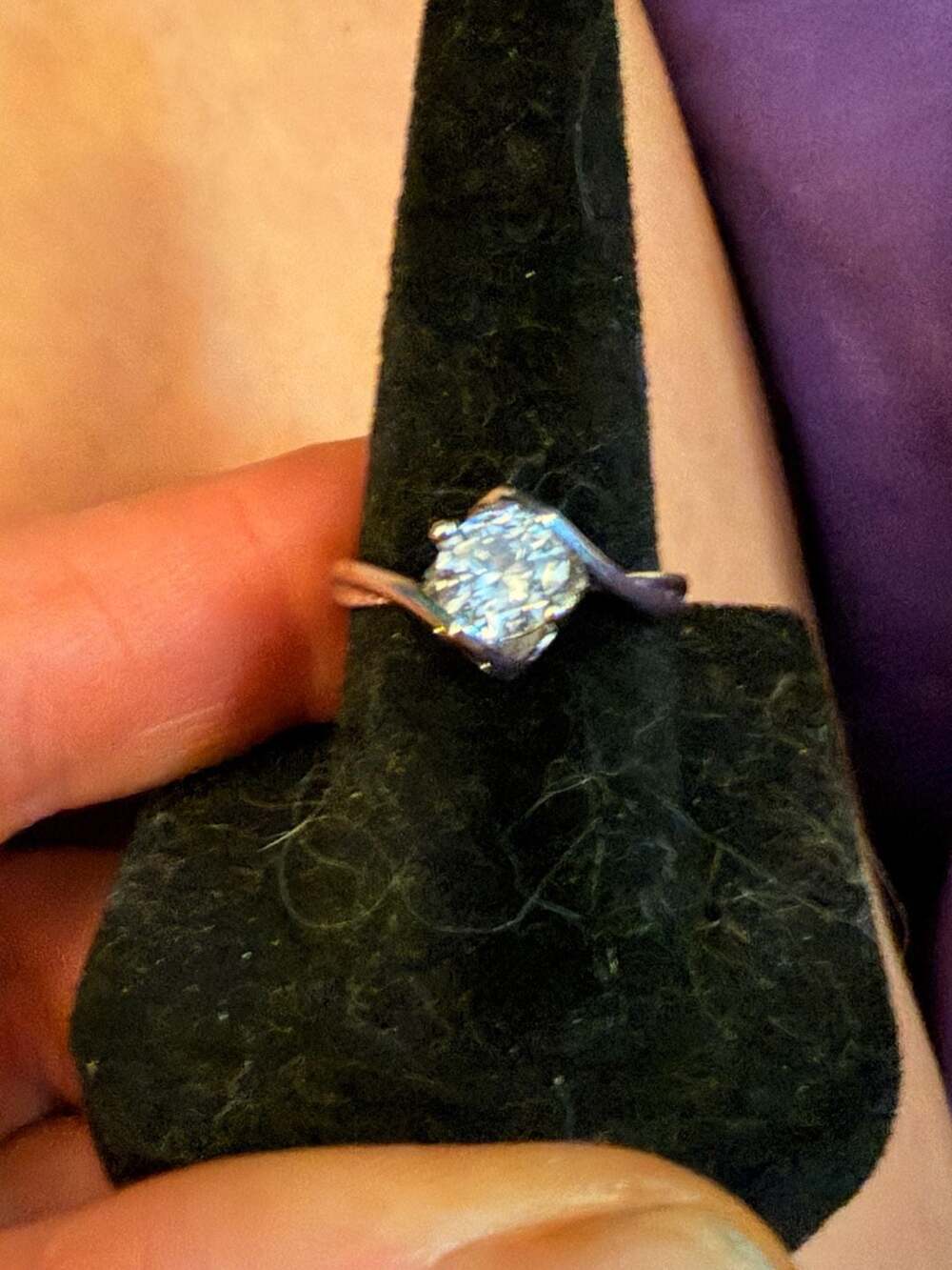Mossianite Diamond Solitaire Engagement Ring in (R128) - Picture 8 of 8